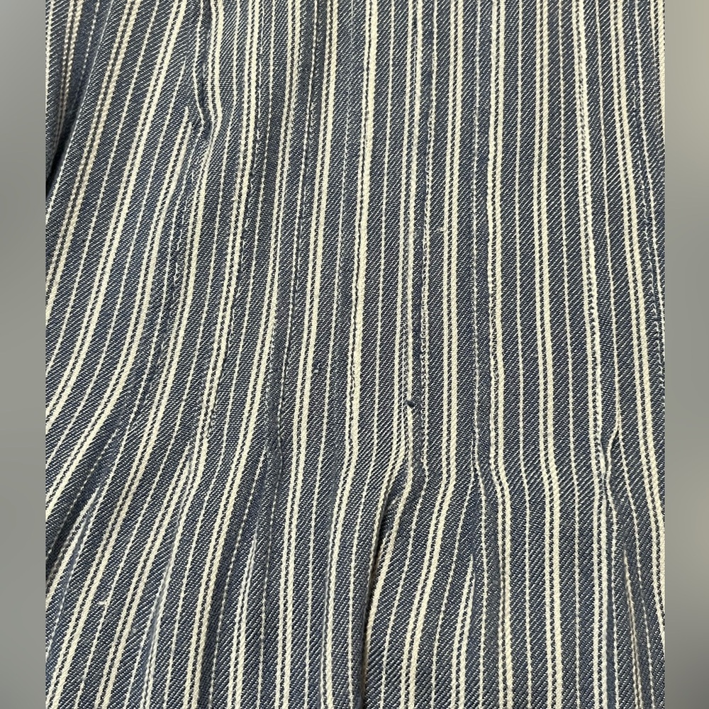 🔥 Style & Co. Blue Striped Blouse with Eyelet Sleeves - Picture 5 of 7